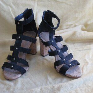 Ladies Open Toe, Stap Sandal 3 1/4" Heel